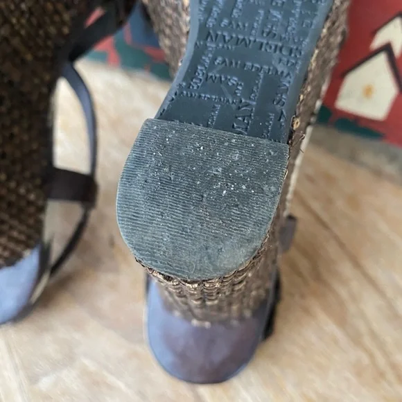 Sam Edelman Tate‎ Woven Wedge Heeled Sandals - Picture 10 of 11